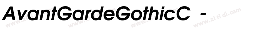AvantGardeGothicC 中字体转换